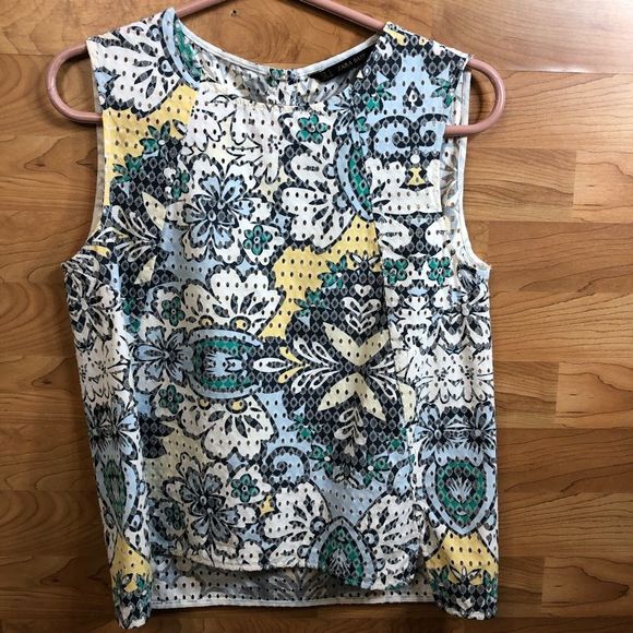 Zara Basic Size Small Sleeveless Crewneck Blouse with a Double Back snap… - Picture 1 of 8